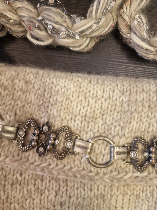 Liten strikket veske(Beige)