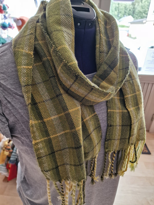 Vevd skjerf i myk merinoull