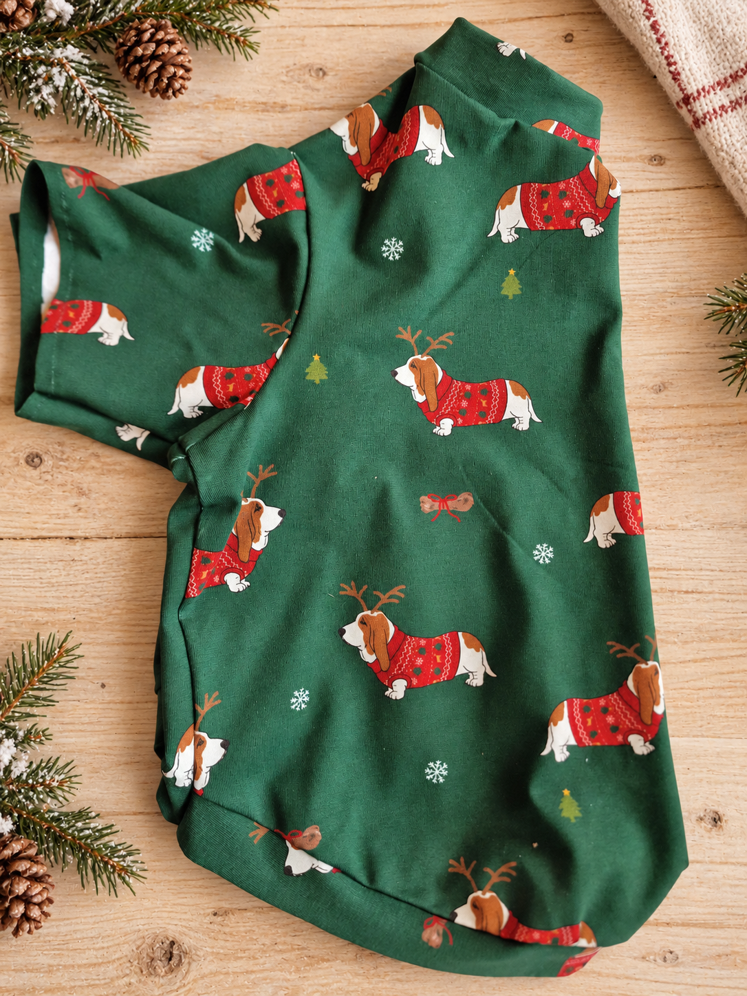 Hundegenser i jersey.