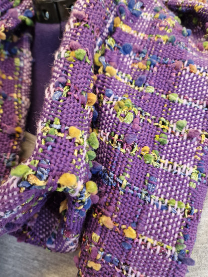 Vevd skjerf i effektgarn