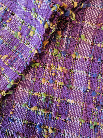 Vevd skjerf i effektgarn