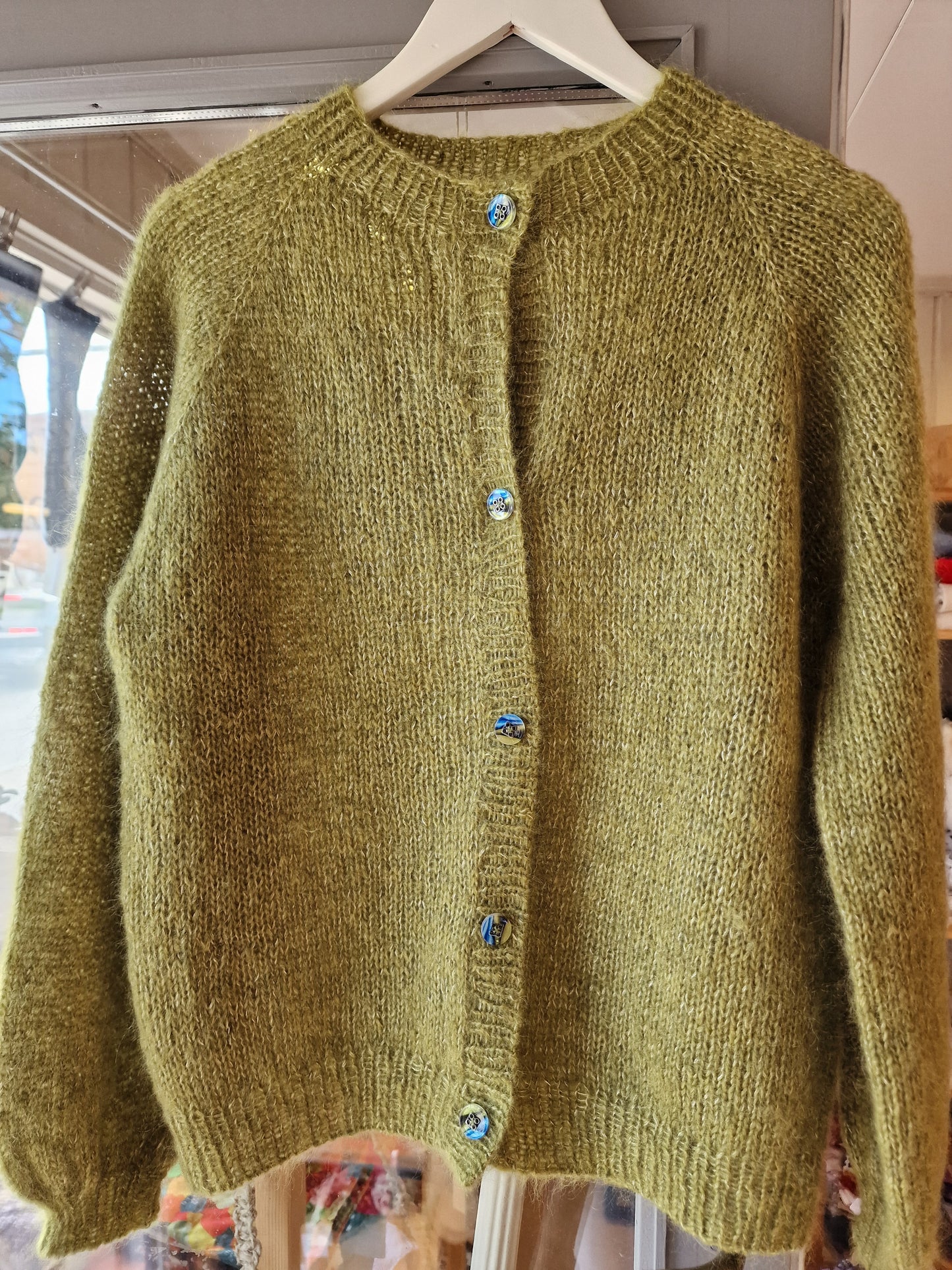 Cardigan i silkmohair