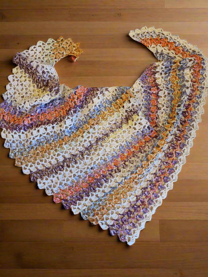 Sjal i lin og bomull.