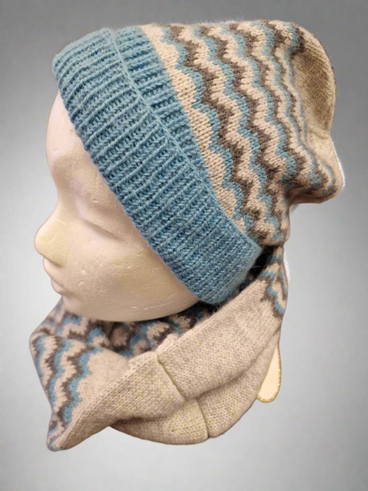 Sett med lue og dobbel skjerf.