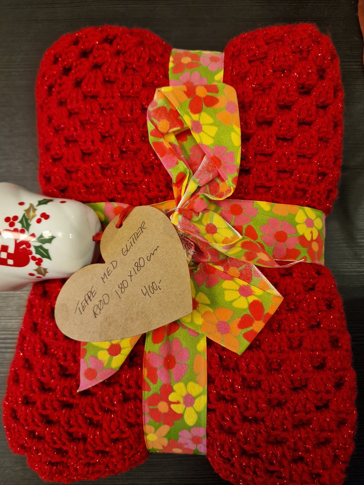 Juleteppe med glitter