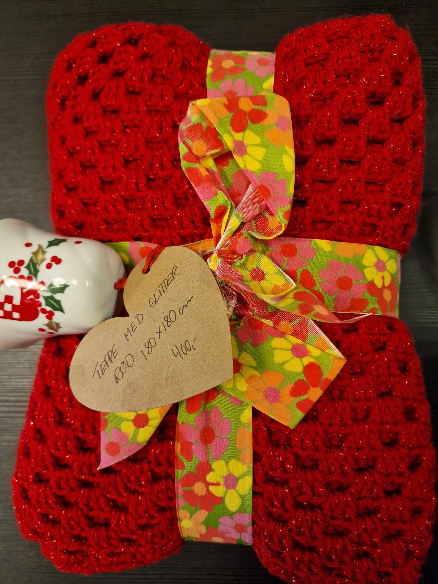 Juleteppe med glitter