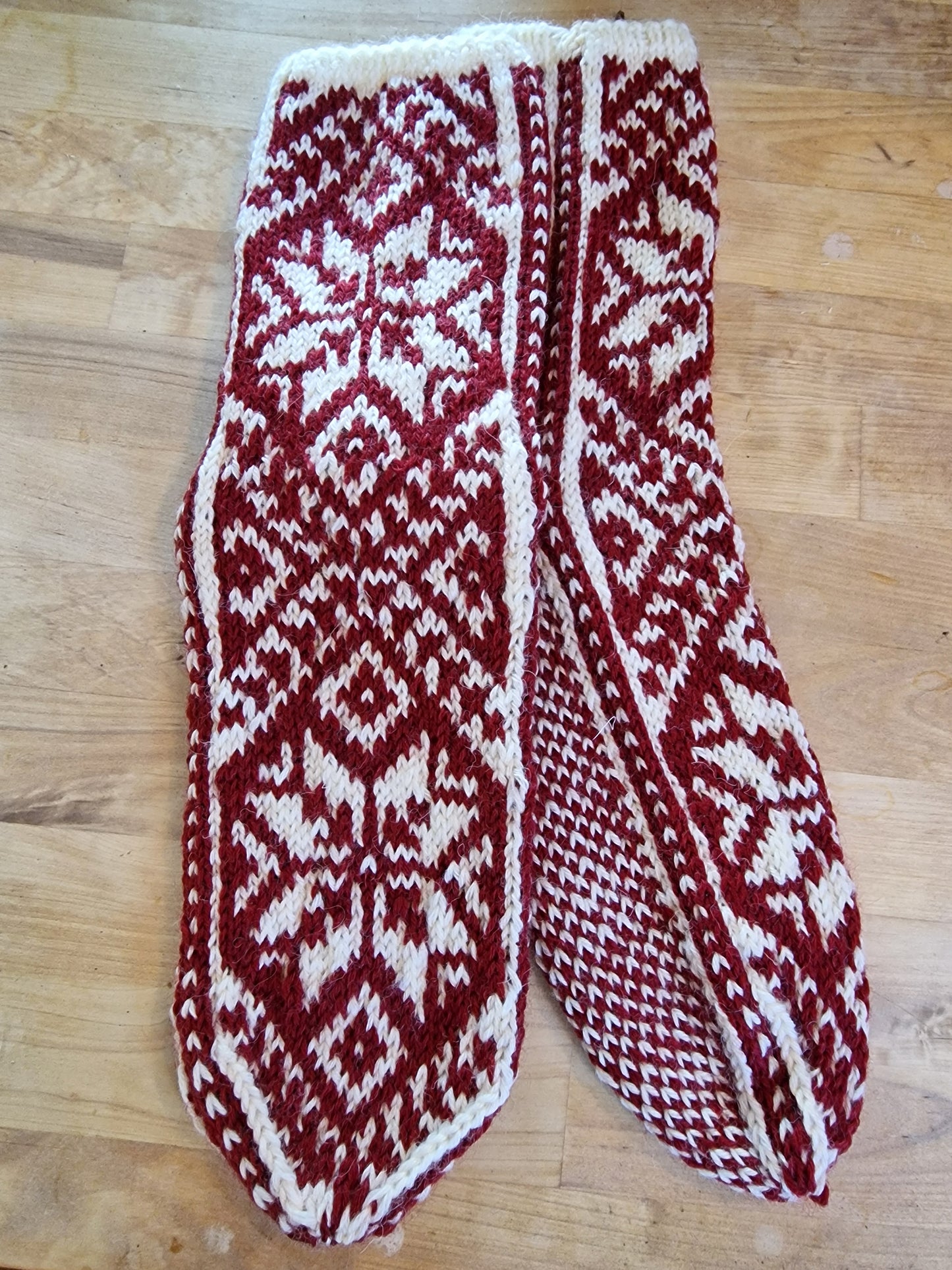 Sirupsnipp sokker i rødt