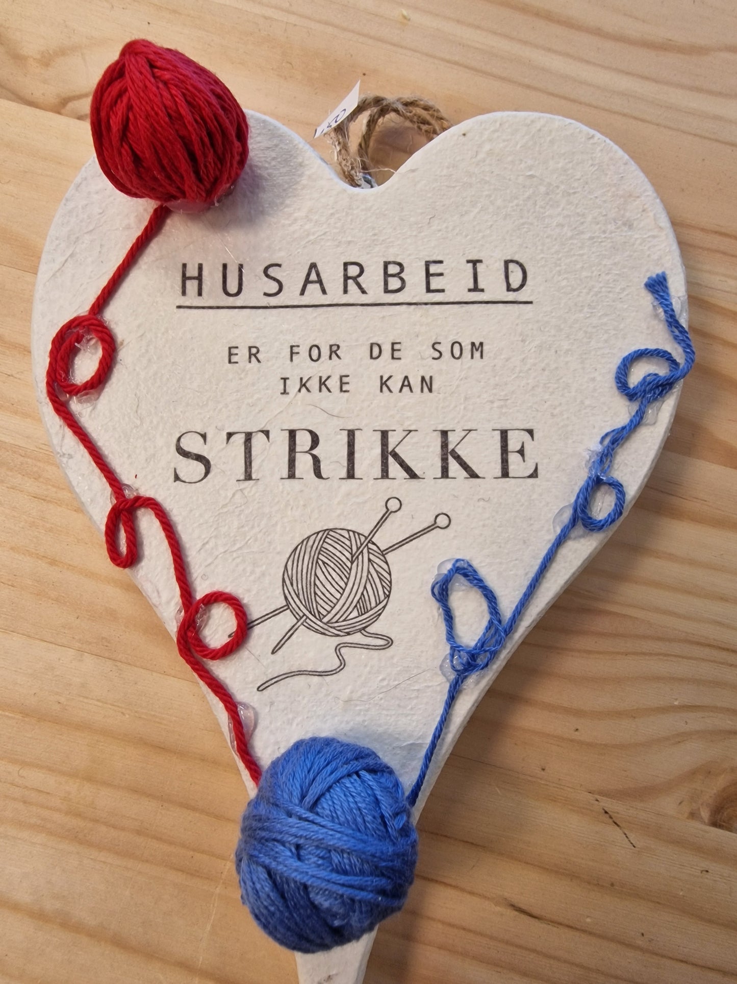 Hjerter med tekst.