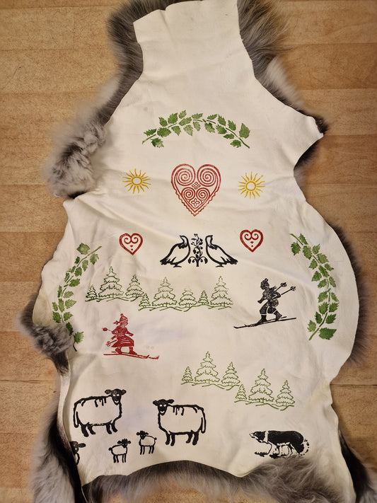 Stort skinn med trykk