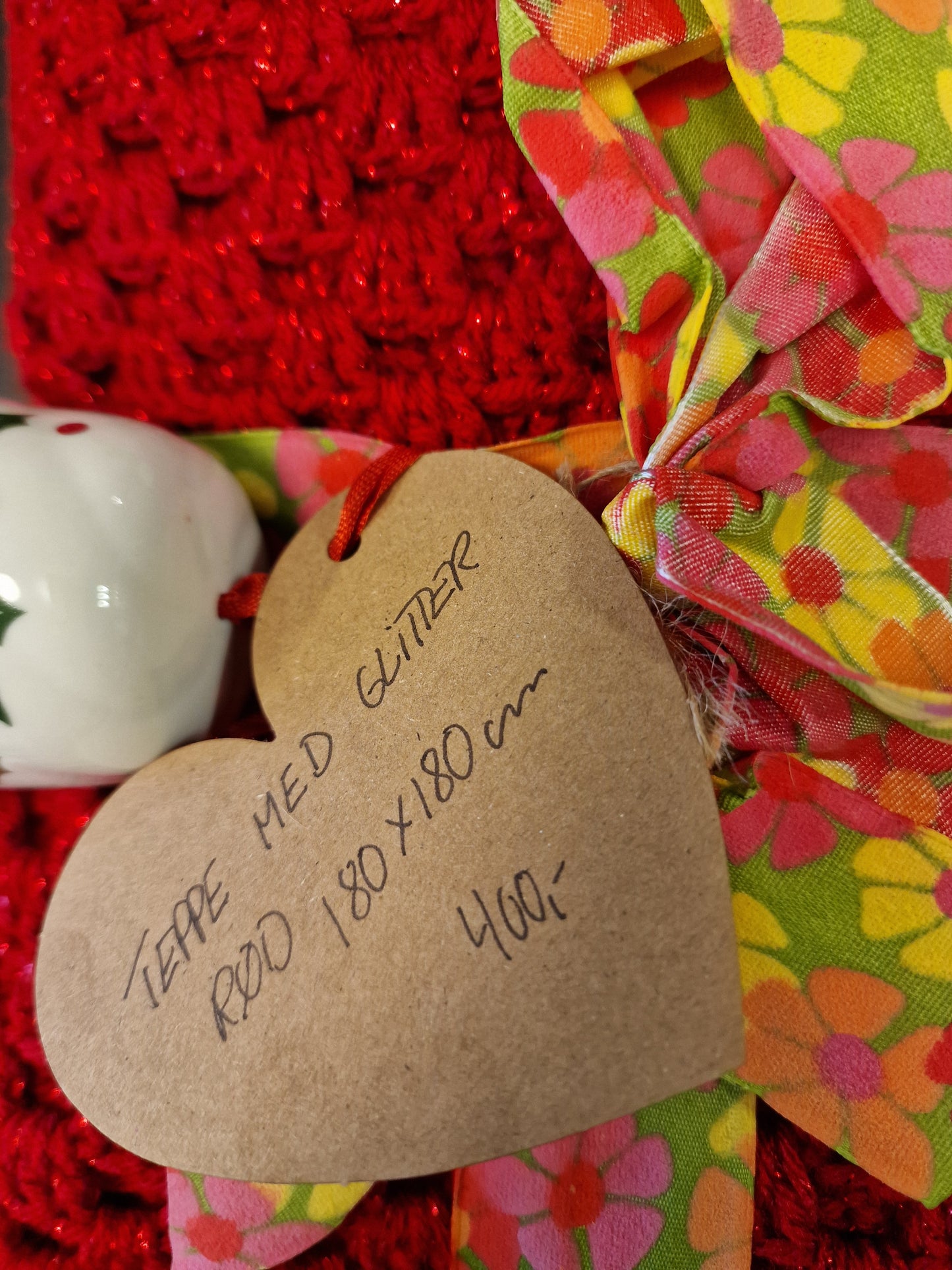 Juleteppe med glitter