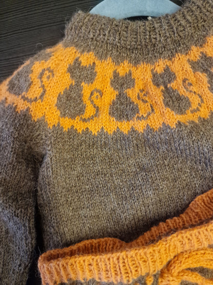 Sett med katte genser og bukse