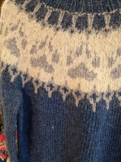 Potegenser i blått.