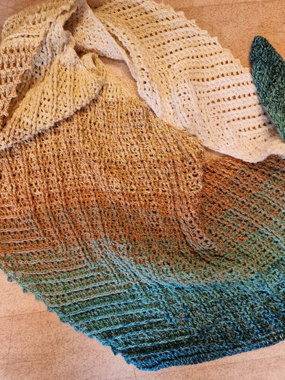 Asymmetrisk sjal/skjerf