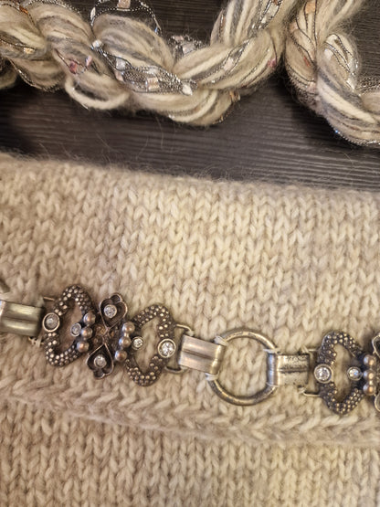 Liten strikket veske(Beige)