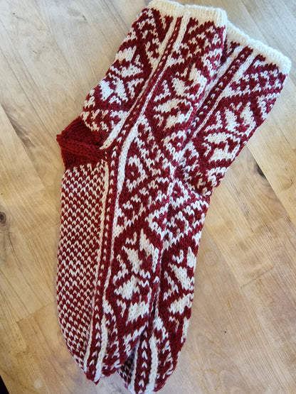 Sirupsnipp sokker i rødt