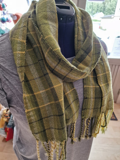 Vevd skjerf i myk merinoull