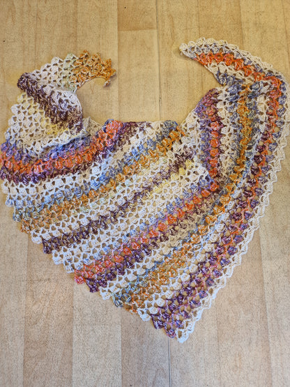 Sjal i lin og bomull.